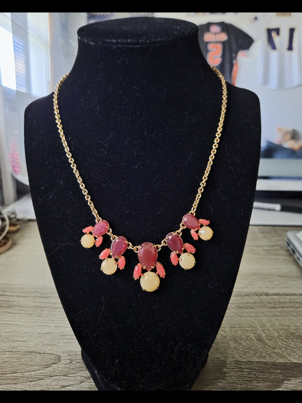 kate spade Pink and Yellow Statement Bib Necklace